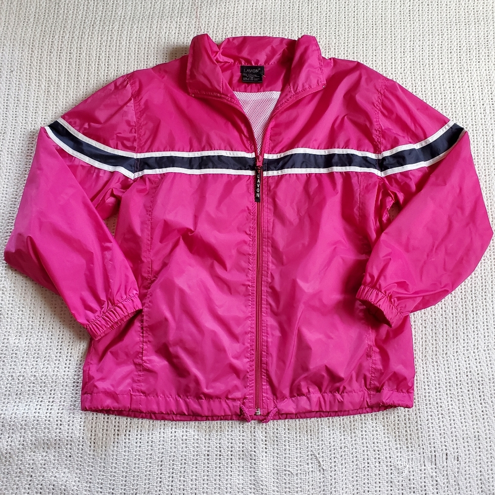 Vintage 80's/90’s Lavon Windbreaker Pink Jacket Nylon Women's Size Medium